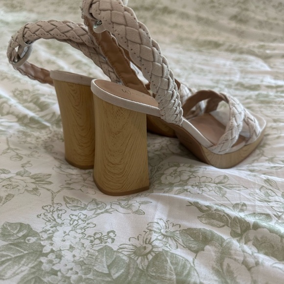 Wonderly Cream Braided Heels - Picture 3 of 4